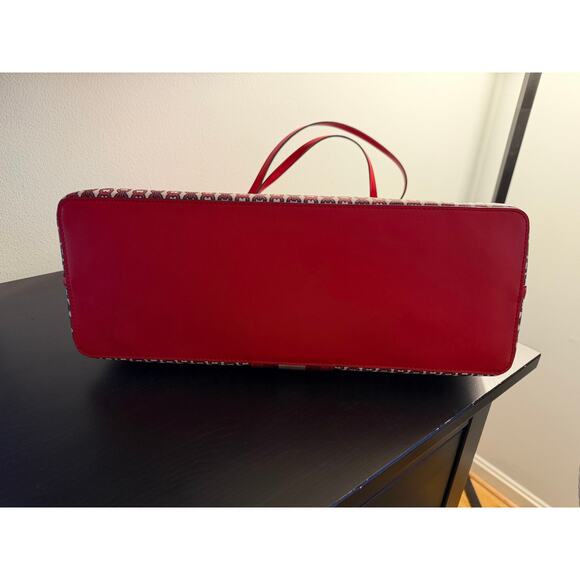 Tory Burch Gemini Link Canvas Tote in Liberty Red - Picture 5 of 9